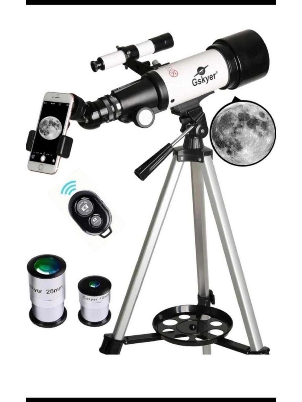 Gskyer Telescope, 70mm Aperture 400mm AZ Mount Astronomical Refracting Telescope